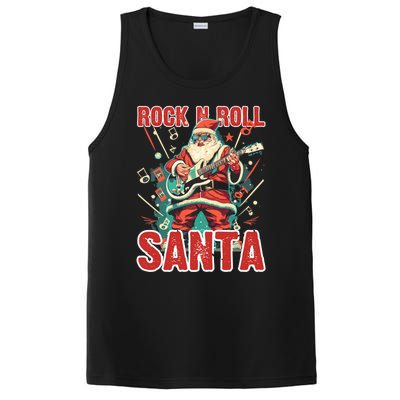 Rock N Roll Santa Playing Guitar Christmas Gift PosiCharge Competitor Tank