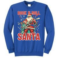 Rock N Roll Santa Playing Guitar Christmas Gift Sweatshirt