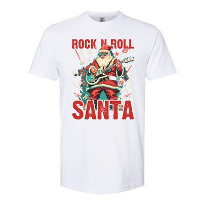 Rock N Roll Santa Playing Guitar Christmas Gift Softstyle CVC T-Shirt