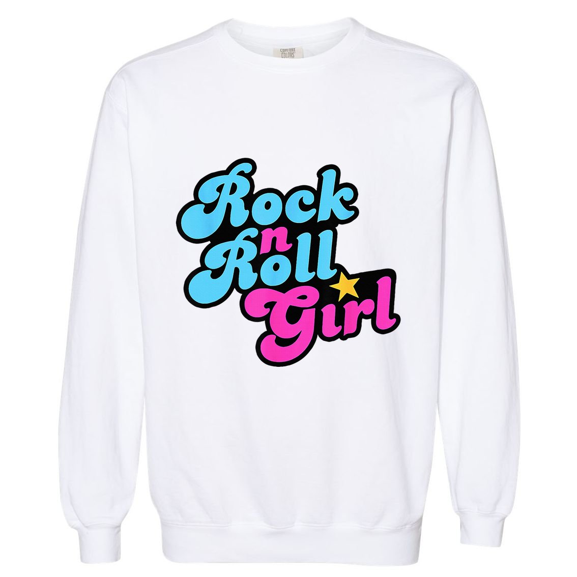 Rock N Roll Girl Ocean Fish Halloween Costumes Group Family Garment-Dyed Sweatshirt