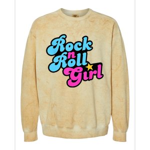 Rock N Roll Girl Colorblast Crewneck Sweatshirt