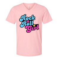 Rock N Roll Girl V-Neck T-Shirt