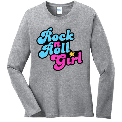 Rock N Roll Girl Ladies Long Sleeve Shirt