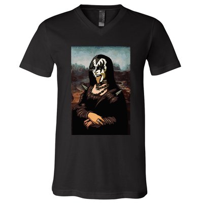 Rock N Roll Band Lazy Halloween Costume Rocker Music Lover V-Neck T-Shirt