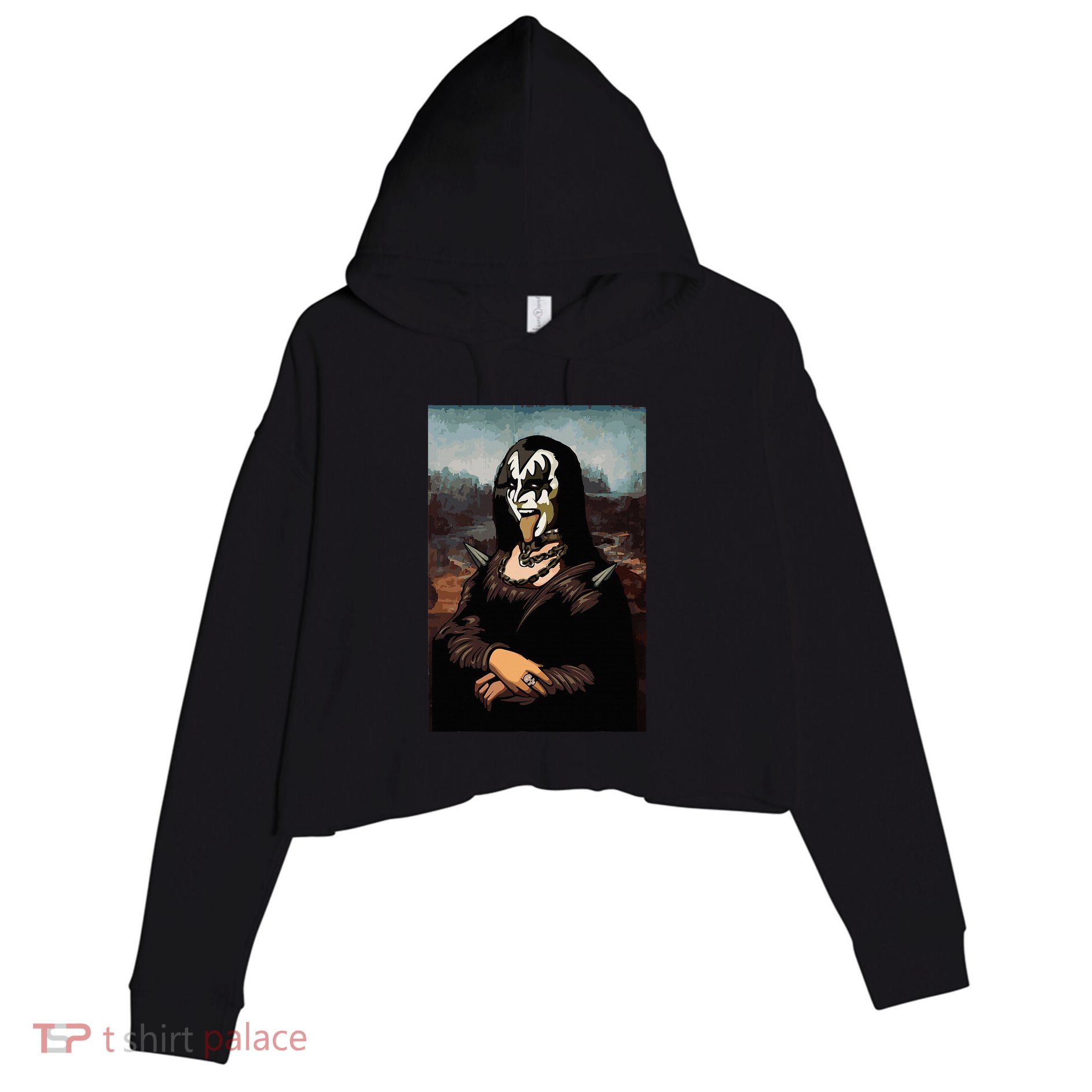 Rock N Roll Band Lazy Halloween Costume Rocker Music Lover Crop Fleece Hoodie
