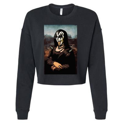 Rock N Roll Band Lazy Halloween Costume Rocker Music Lover Cropped Pullover Crew
