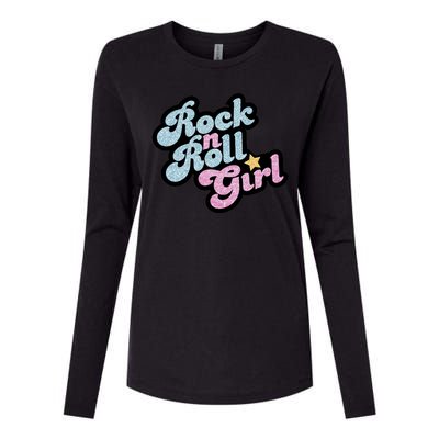 Rock N Roll Girl Cute Rockstar Concert Womens Cotton Relaxed Long Sleeve T-Shirt