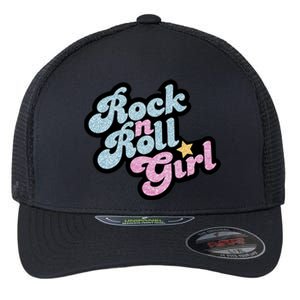 Rock N Roll Girl Cute Rockstar Concert Flexfit Unipanel Trucker Cap