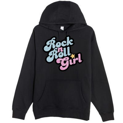 Rock N Roll Girl Cute Rockstar Concert Premium Pullover Hoodie