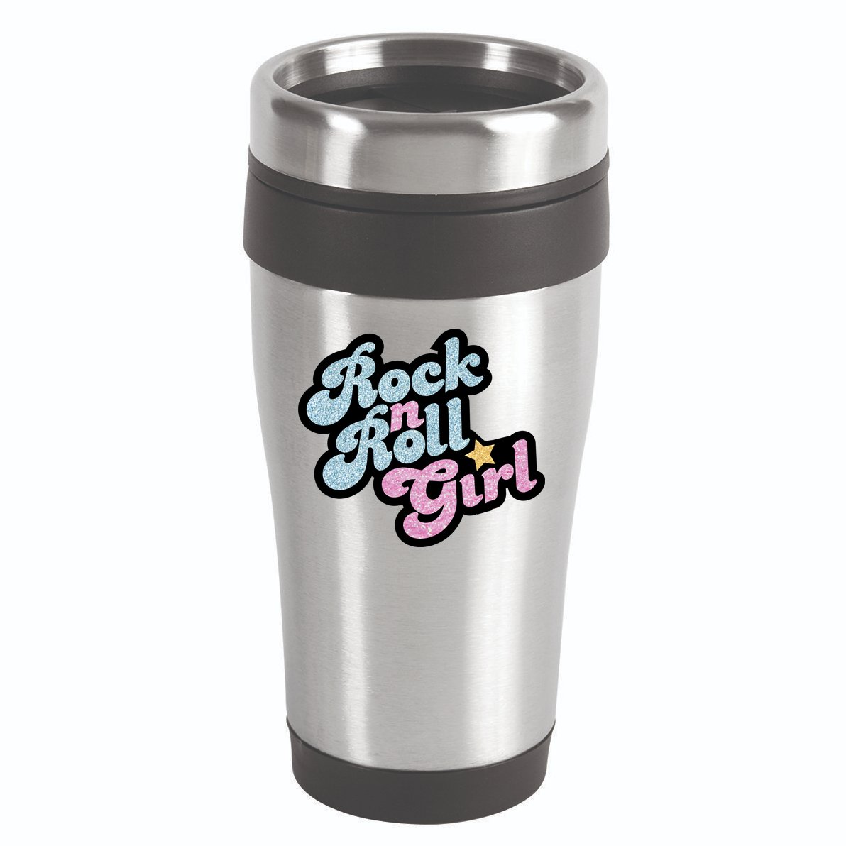 Rock N Roll Girl Cute Rockstar Concert 16oz Travel Tumbler