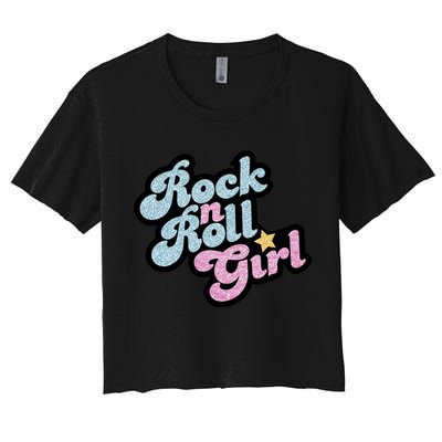 Rock N Roll Girl Cute Rockstar Concert Crop Top