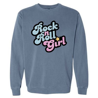 Rock N Roll Girl Cute Rockstar Concert Garment-Dyed Sweatshirt