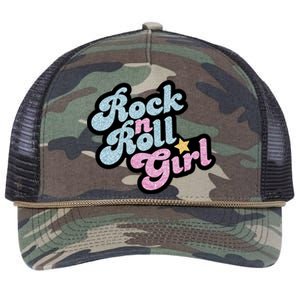 Rock N Roll Girl Cute Rockstar Concert Retro Rope Trucker Hat Cap