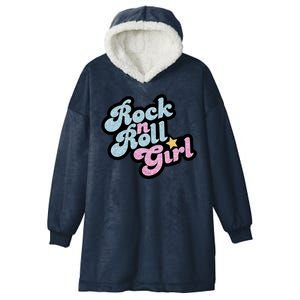 Rock N Roll Girl Cute Rockstar Concert Hooded Wearable Blanket