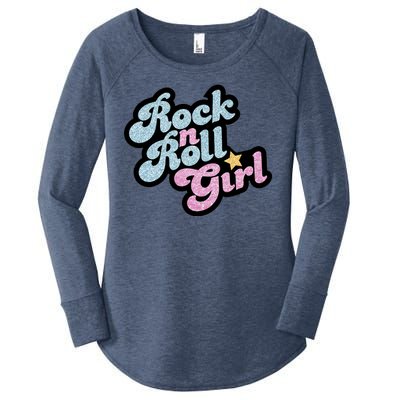 Rock N Roll Girl Cute Rockstar Concert Women's Perfect Tri Tunic Long Sleeve Shirt