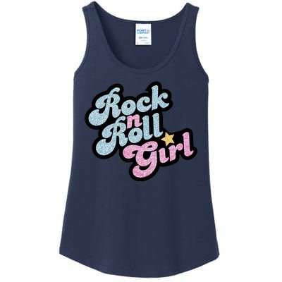 Rock N Roll Girl Cute Rockstar Concert Ladies Essential Tank