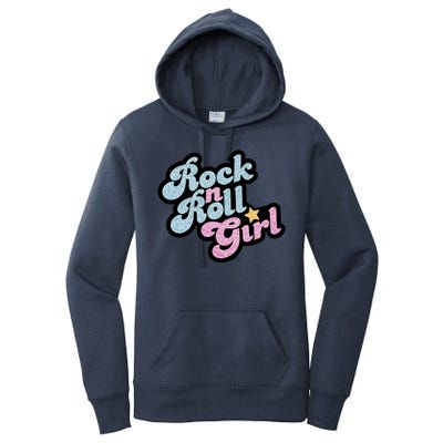 Rock N Roll Girl Cute Rockstar Concert Women's Pullover Hoodie