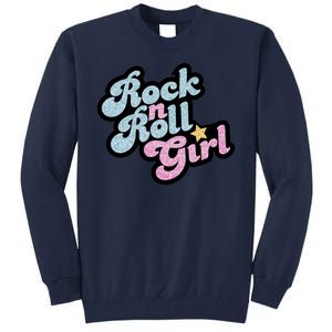 Rock N Roll Girl Cute Rockstar Concert Tall Sweatshirt