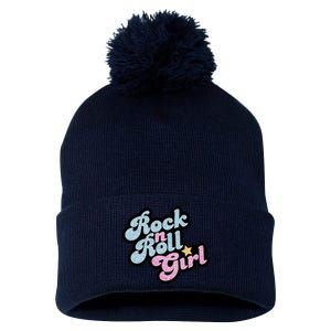 Rock N Roll Girl Cute Rockstar Concert Pom Pom 12in Knit Beanie