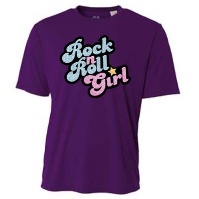 Rock N Roll Girl Cute Rockstar Concert Cooling Performance Crew T-Shirt