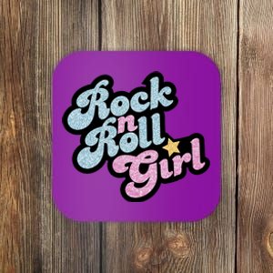 Rock N Roll Girl Cute Rockstar Concert Coaster