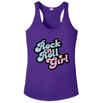 Rock N Roll Girl Cute Rockstar Concert Ladies PosiCharge Competitor Racerback Tank