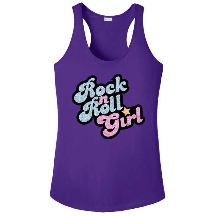 Rock N Roll Girl Cute Rockstar Concert Ladies PosiCharge Competitor Racerback Tank