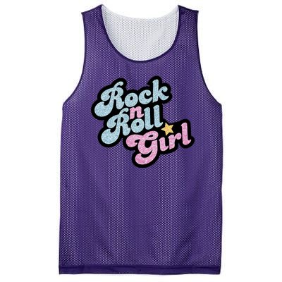 Rock N Roll Girl Cute Rockstar Concert Mesh Reversible Basketball Jersey Tank