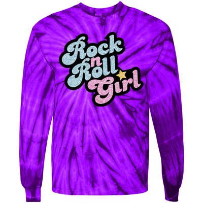 Rock N Roll Girl Cute Rockstar Concert Tie-Dye Long Sleeve Shirt