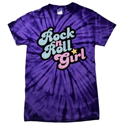 Rock N Roll Girl Cute Rockstar Concert Tie-Dye T-Shirt