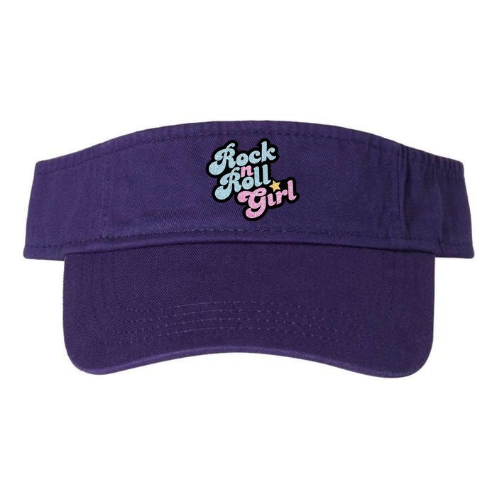 Rock N Roll Girl Cute Rockstar Concert Valucap Bio-Washed Visor