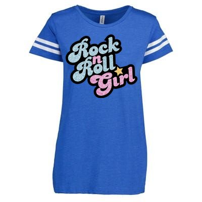 Rock N Roll Girl Cute Rockstar Concert Enza Ladies Jersey Football T-Shirt