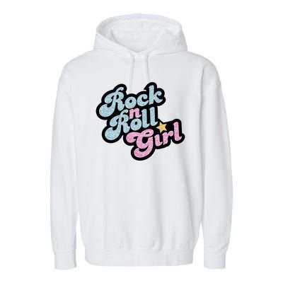 Rock N Roll Girl Cute Rockstar Concert Garment-Dyed Fleece Hoodie