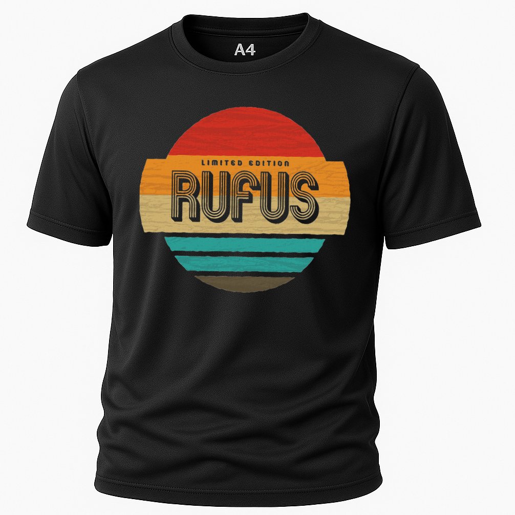 Rufus Name Retro Vintage Sunset Limited Edition Performance Shirt