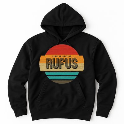 Rufus Name Retro Vintage Sunset Limited Edition Hoodie