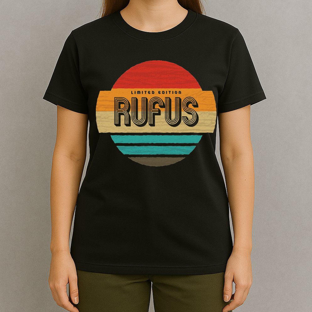 Rufus Name Retro Vintage Sunset Limited Edition T-Shirt