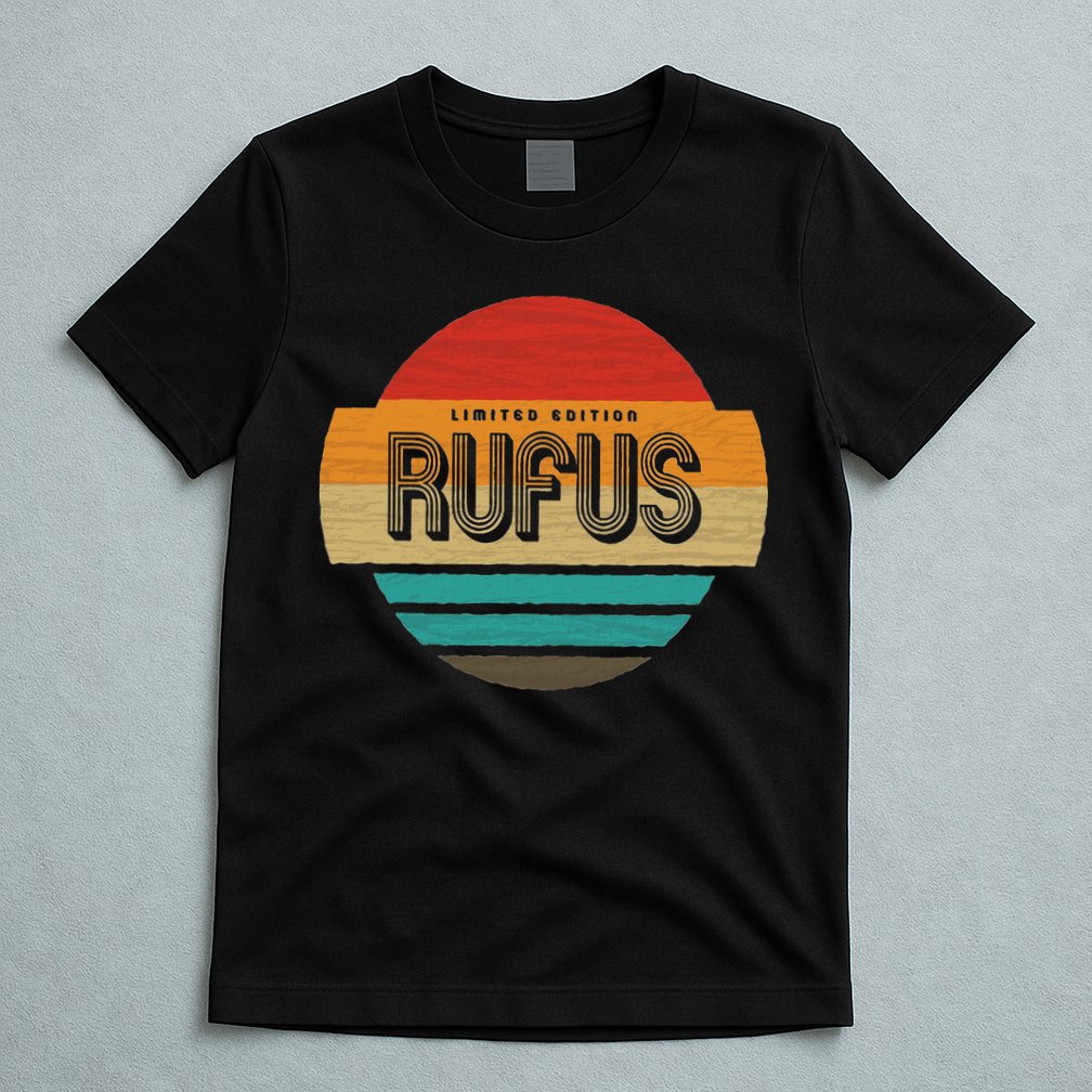Rufus Name Retro Vintage Sunset Limited Edition T-Shirt