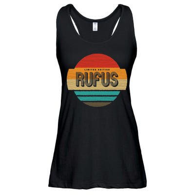Rufus Name Retro Vintage Sunset Limited Edition Ladies Essential Flowy Tank