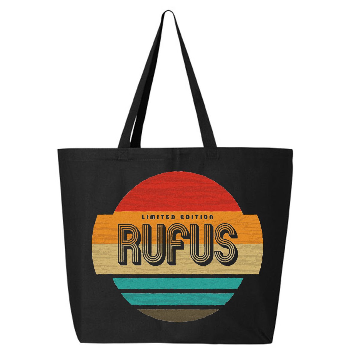 Rufus Name Retro Vintage Sunset Limited Edition 25L Jumbo Tote