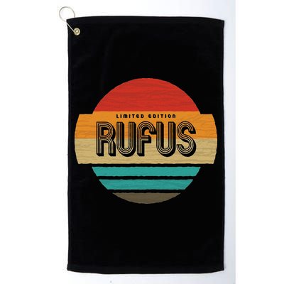 Rufus Name Retro Vintage Sunset Limited Edition Golf Towel