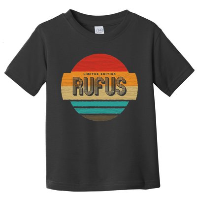 Rufus Name Retro Vintage Sunset Limited Edition Toddler T-Shirt