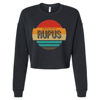 Rufus Name Retro Vintage Sunset Limited Edition Cropped Pullover Crew