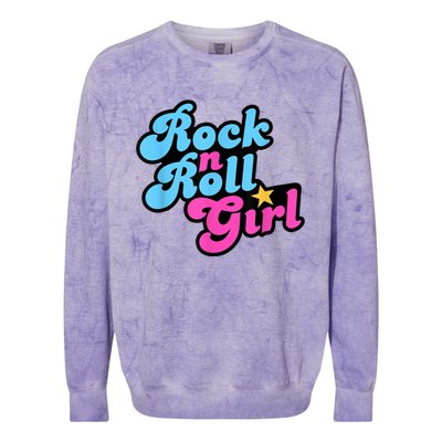 Rock N Roll Girl Halloween Costumes Colorblast Crewneck Sweatshirt