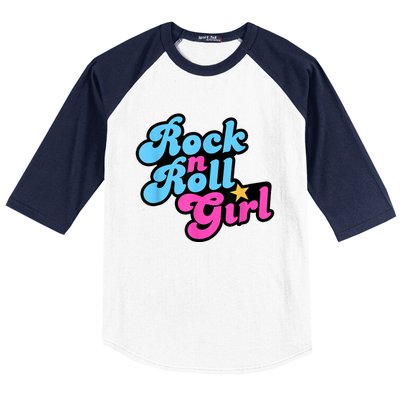 Rock N Roll Girl Halloween Costumes Baseball Sleeve Shirt