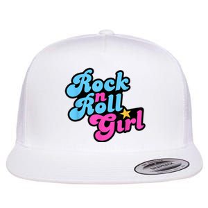 Rock N Roll Girl Halloween Costumes Flat Bill Trucker Hat