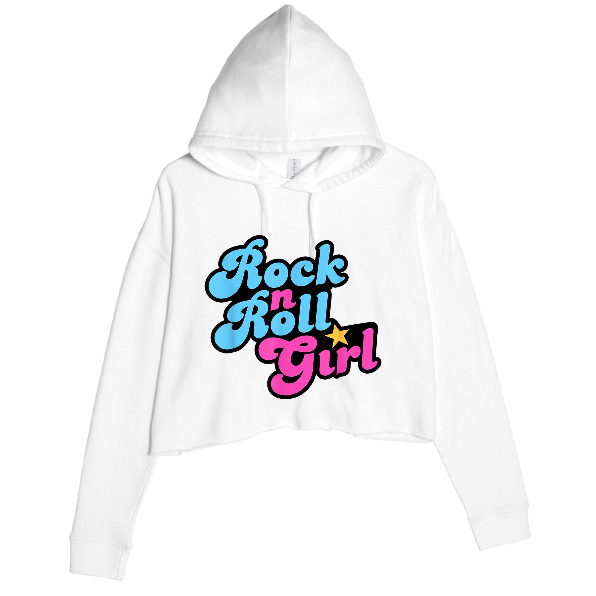 Rock N Roll Girl Halloween Costumes Crop Fleece Hoodie