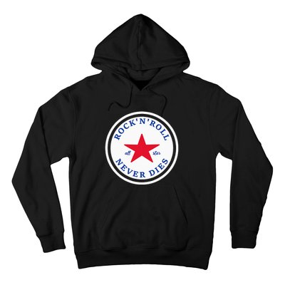 Rock N Roll Never Dies Rock And Roll All Star Music Hoodie