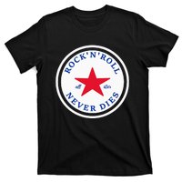 Rock N Roll Never Dies Rock And Roll All Star Music T-Shirt