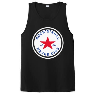 Rock N Roll Never Dies Rock And Roll All Star Music PosiCharge Competitor Tank