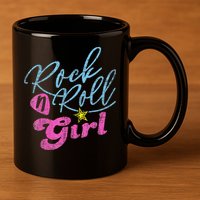 Rock N Roll Girl Purple Darla 11oz C Handle Ceramic Mug
